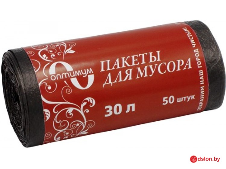 Мешки мусорные 30л (8) ПНД В рулонах (по 50 шт/упак) Артпласт Оптимум